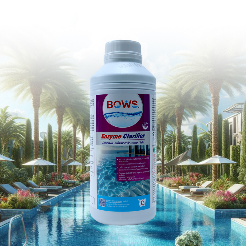 How does enzyme clarifier target and destroy algal cell structure to eliminate algae during pool algae blooms?